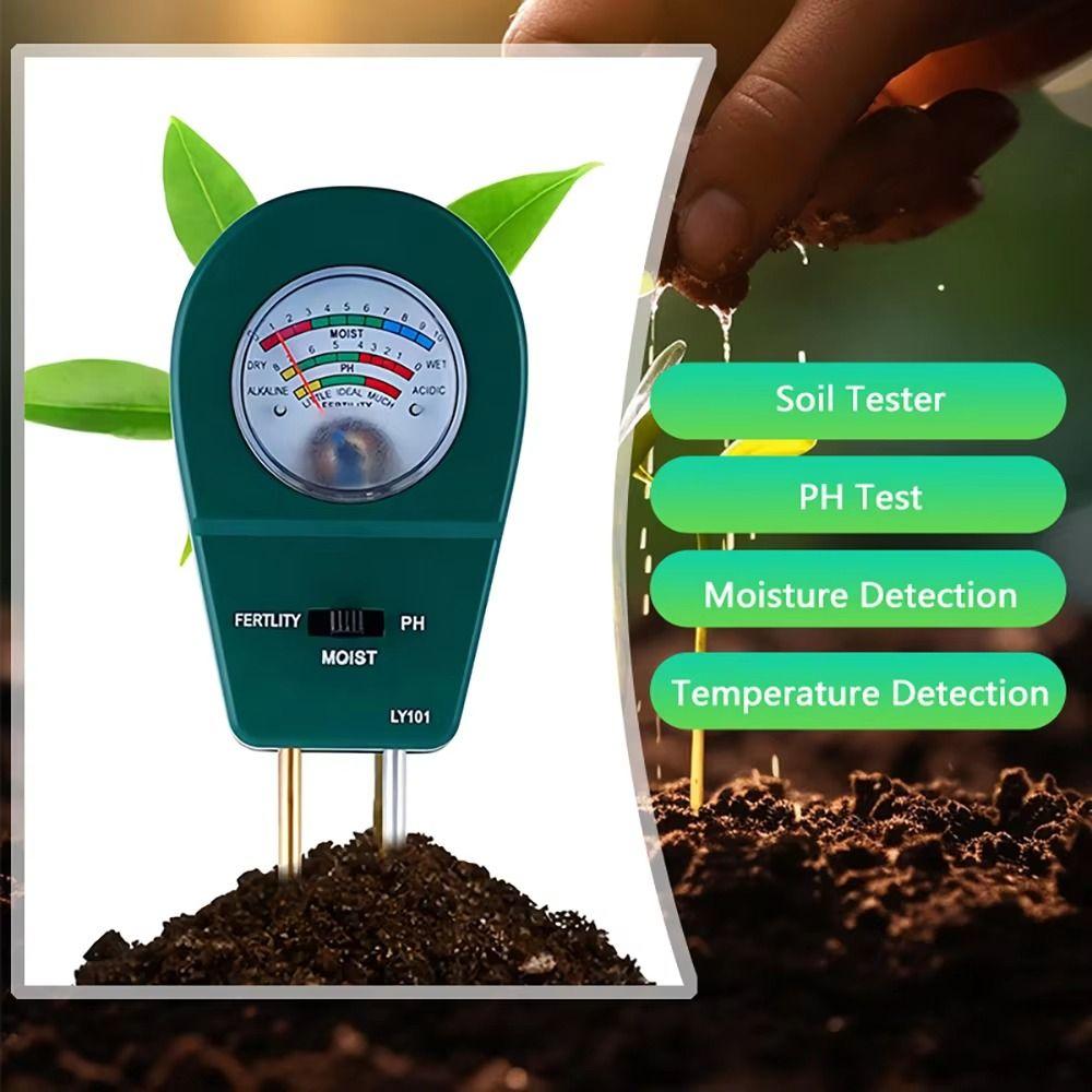 Temperature Tester Soil Moisture Meter No Battery Hygrometer Dial  Gardening Tool
