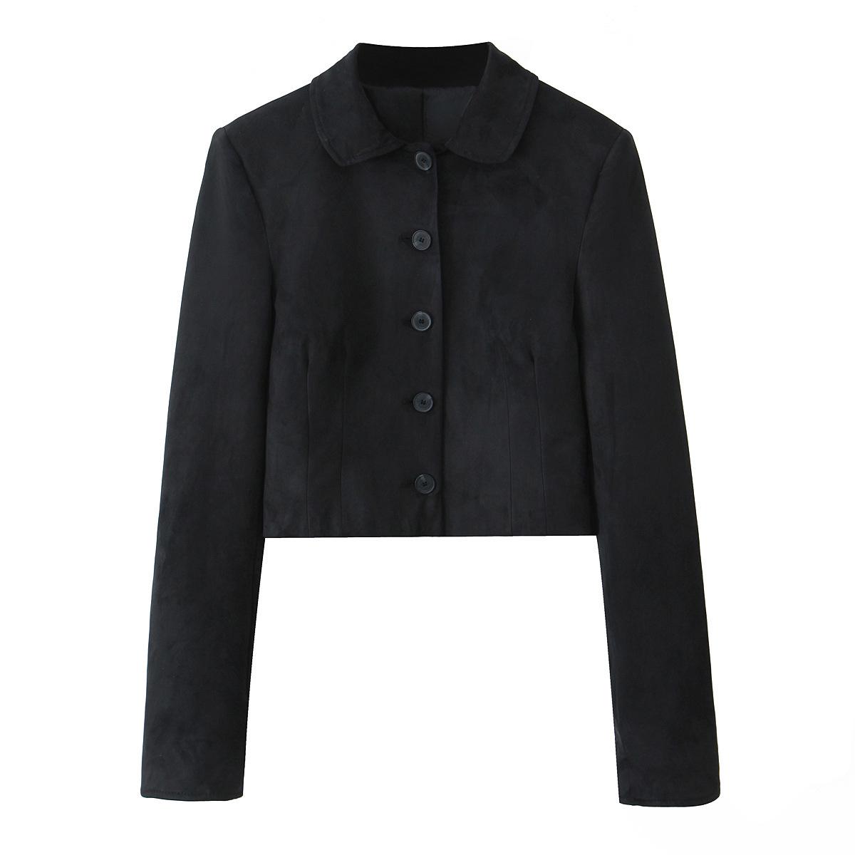 

2024 Зимняя женская европейская и американская замшевая куртка-пальто с юбкой-полусолнце L