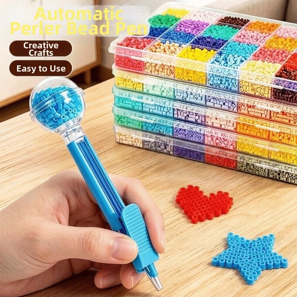 2.6mm Tip Fuse Bead Pen Automatic Perler Bead Dispenser Professional Bead Placement Pen Kids Toys