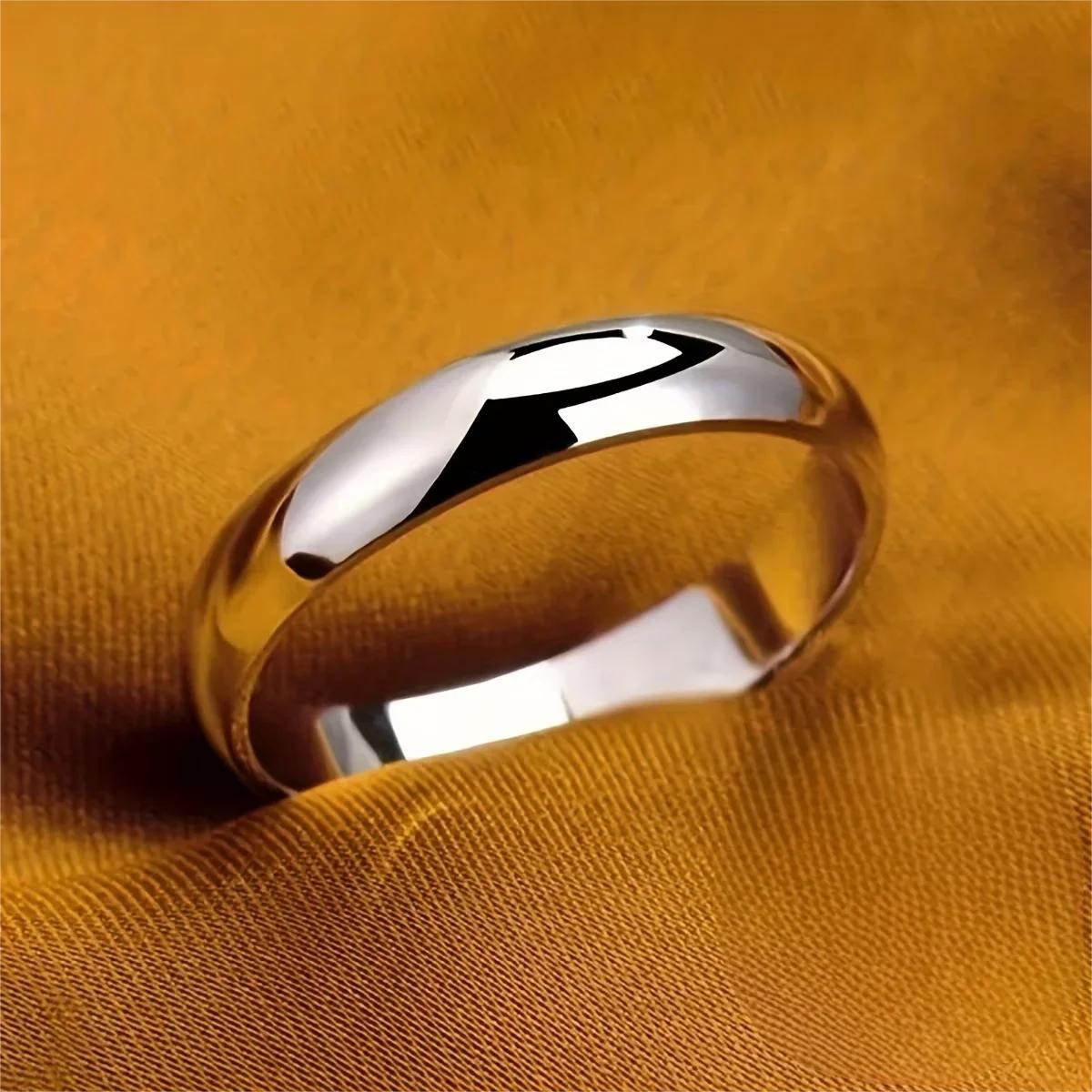 

Кольца из стерлингового серебра S925 для женщин и мужчин, модные простые гладкие круглые кольца, помолвочные свадебные украшения, подарок 8