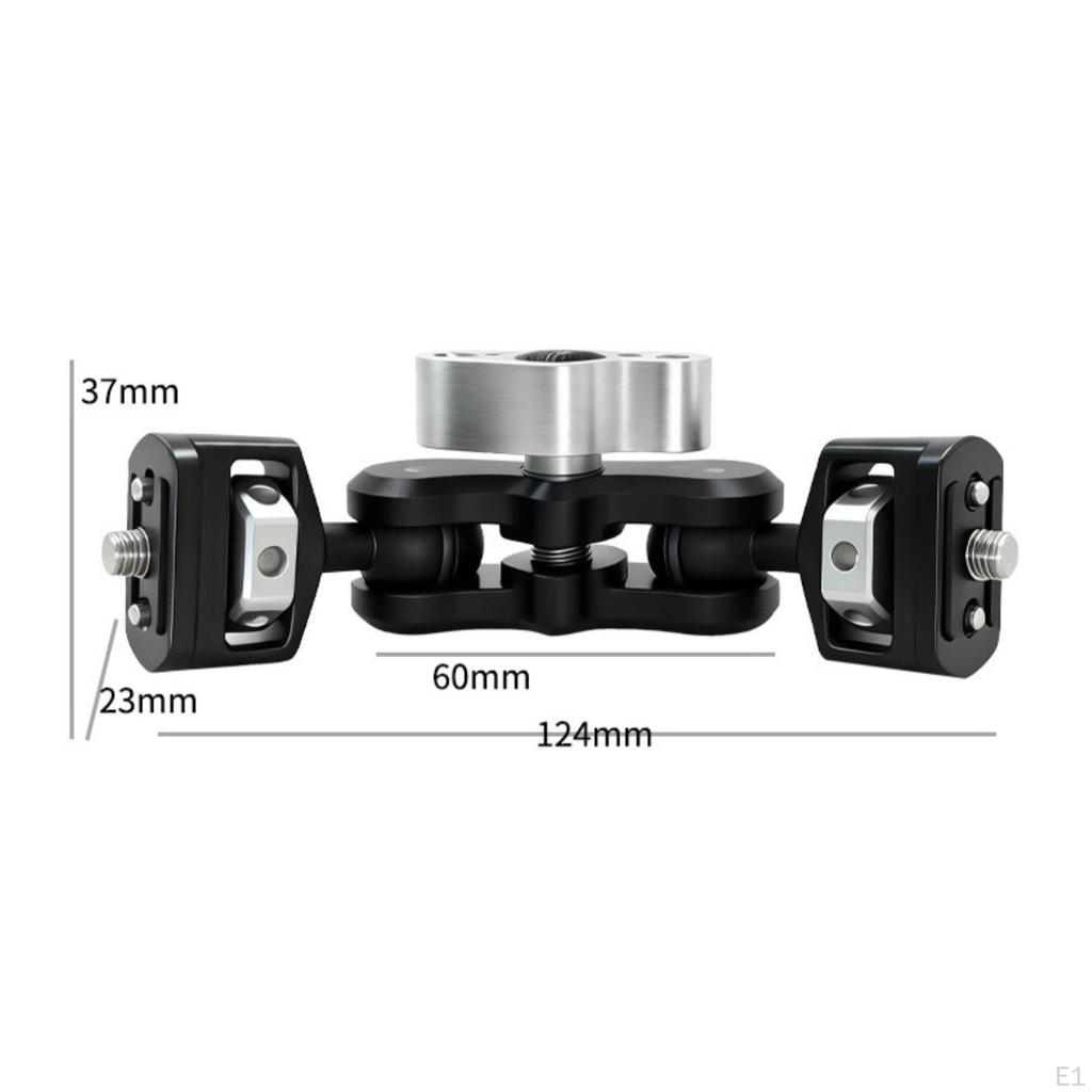 Double Ball Versatile Arm Aluminum Alloy Quick Release Adjustable for Videographers,