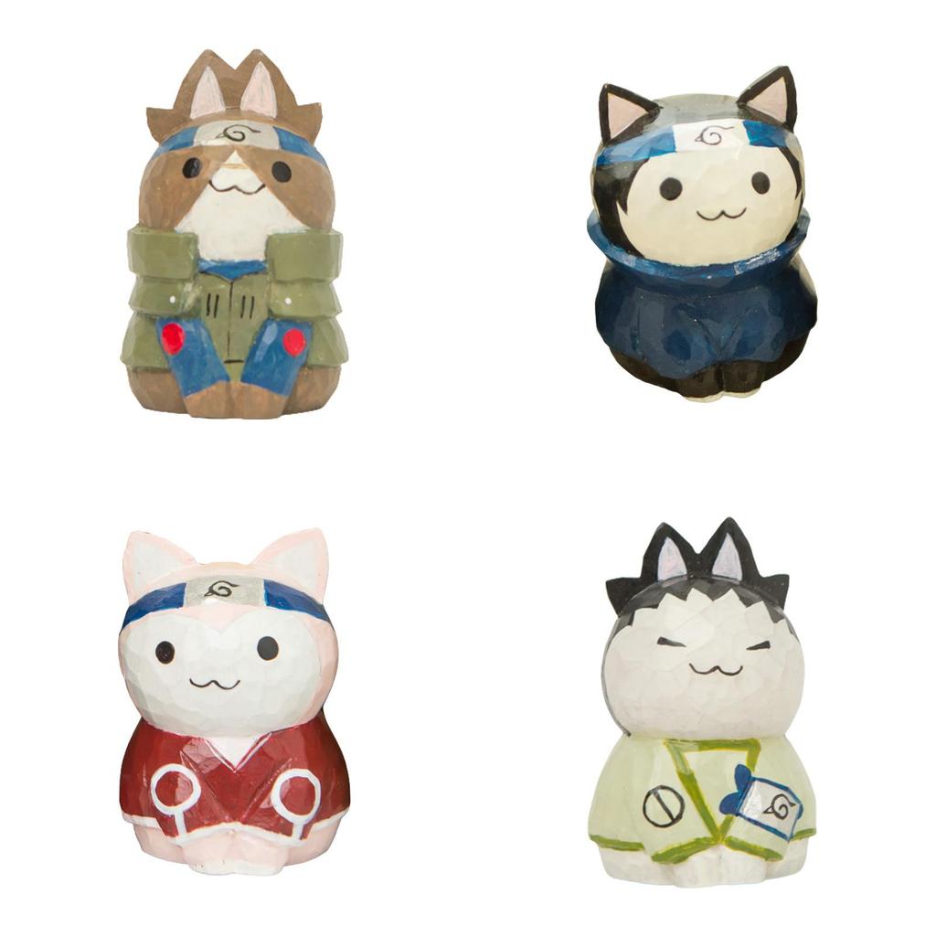 Naruto Houtsnijwerk Kat Figuur Cadeau Voor Huis Kantoor Decoratie En Verzamelaars