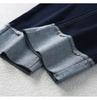 Dark Blue High-Waist Slimming Straight-Leg Cropped Jeans for Women - Spring 2025
