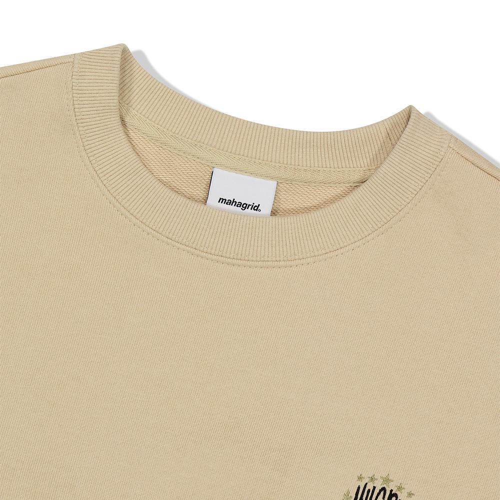 MAHAGRID Color Block Sweatshirt Beige(Mg2Dsmm445A)