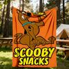 1pc Scooby Snacks Outdoor Blanket Lightweight Flannel, Soft & Warm, All-Season Use for Sofa, Outdoor, Camping, Living Room, Office058