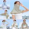 Arm Sleeve Sun Protection Mask Full Face Sun Protection Sleeves Sunshade Face Mask  Driving Cycling