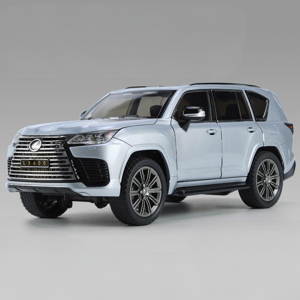 

1:24 Lexus LX600 Off Road SUV Alloy Diecast Model Car Miniauto Children s Toy Series Mother Kids Games Mini GT Holiday Gift Boy срібний