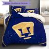 Pumas Football Team  Pattern Bedding Quilt Set  Home Decoration  Gift (1 * duvet cover + 2 * pillowcase  without core)