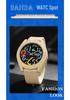 Sanda 9021 Silicone Bezel Quartz Watch: Unisex Digital Fashion Wristwatch