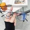 Retro Gold Round Frame Women'S Plain Face Pure Desire Wind Matte Glasses Can Be Equipped With Myopia Frame