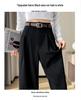 Spring New Women's High-Waist Pants - Slim, Wide, or Straight Leg, Floor-Length Casuals