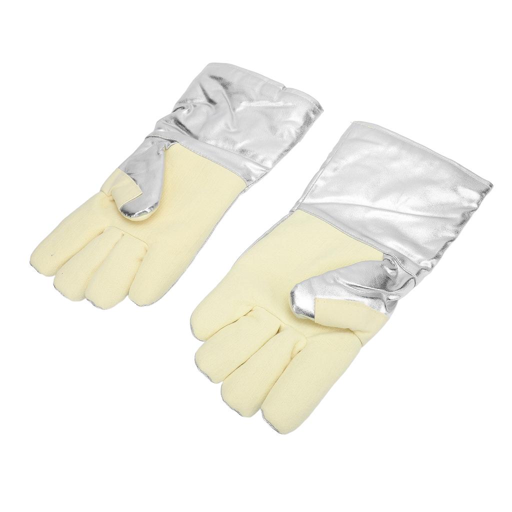 Hitzebeständige Handschuhe 500℃ Verbrühschutz Verschleißfest Verstärkter Daumen Arbeitshandschuhe für Stahlwerke Fo