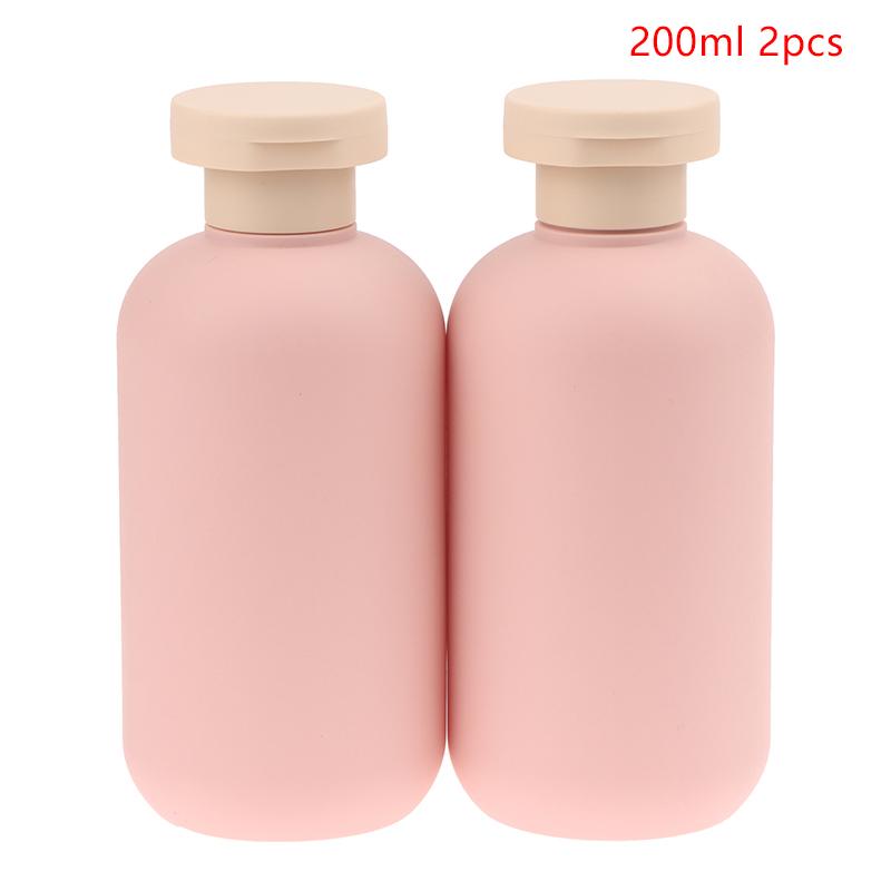 

2 шт. 100/200 мл Синий Зеленый Розовый Пустой Пластиковый Флакон с Дозатором для Лосьона Шампуня Флакон с Крышкой Флип Косметические Контейнеры Многоразовые Флаконы 200ML розовый