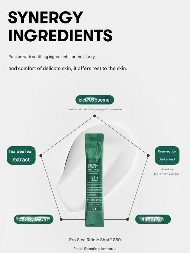 [VT Cosmetics] Cica Reedle Shot S50 (2ml*6ea) + PDRN Glow Mask (1ea) Set - 2-Step Skin Boosting & Radiance Routine