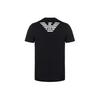Emporio Armani T-shirt Unisex Girocollo Manica Corta con Stampa Logo Aquila Top Neri 3Z1T88-1J00Z-0999