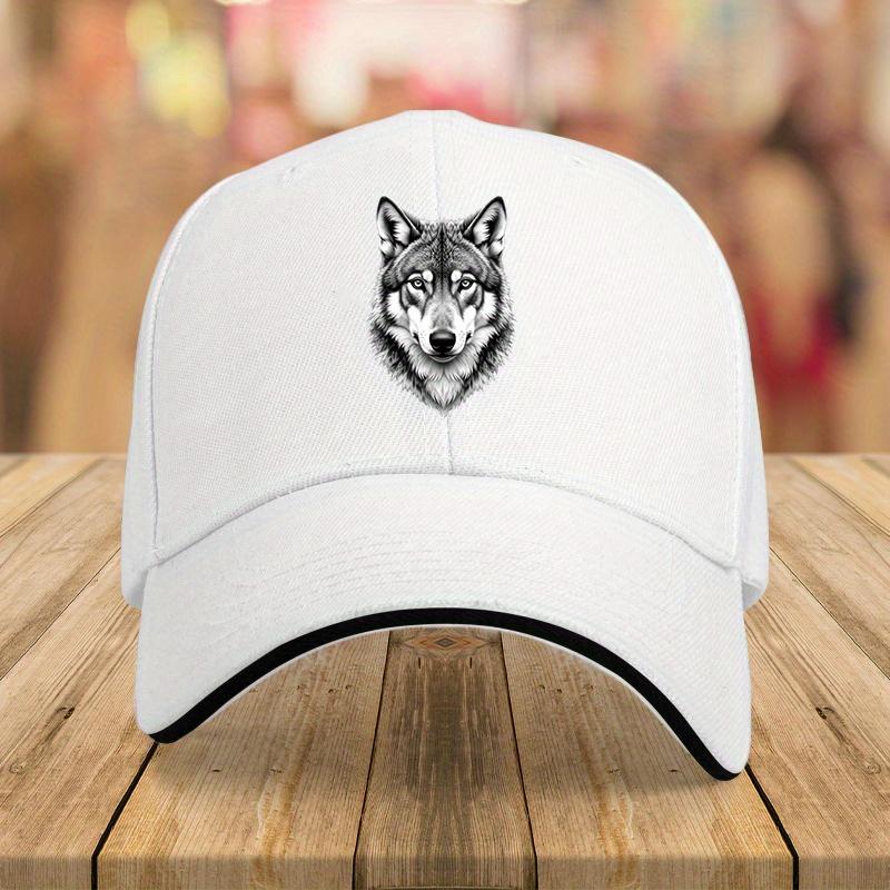 1 Stück Wolfskopf Grafik Baseballkappe Verstellbar Leichtgewicht Trucker-Mütze für Herren Damen Geeignet für Jede Jahreszeit