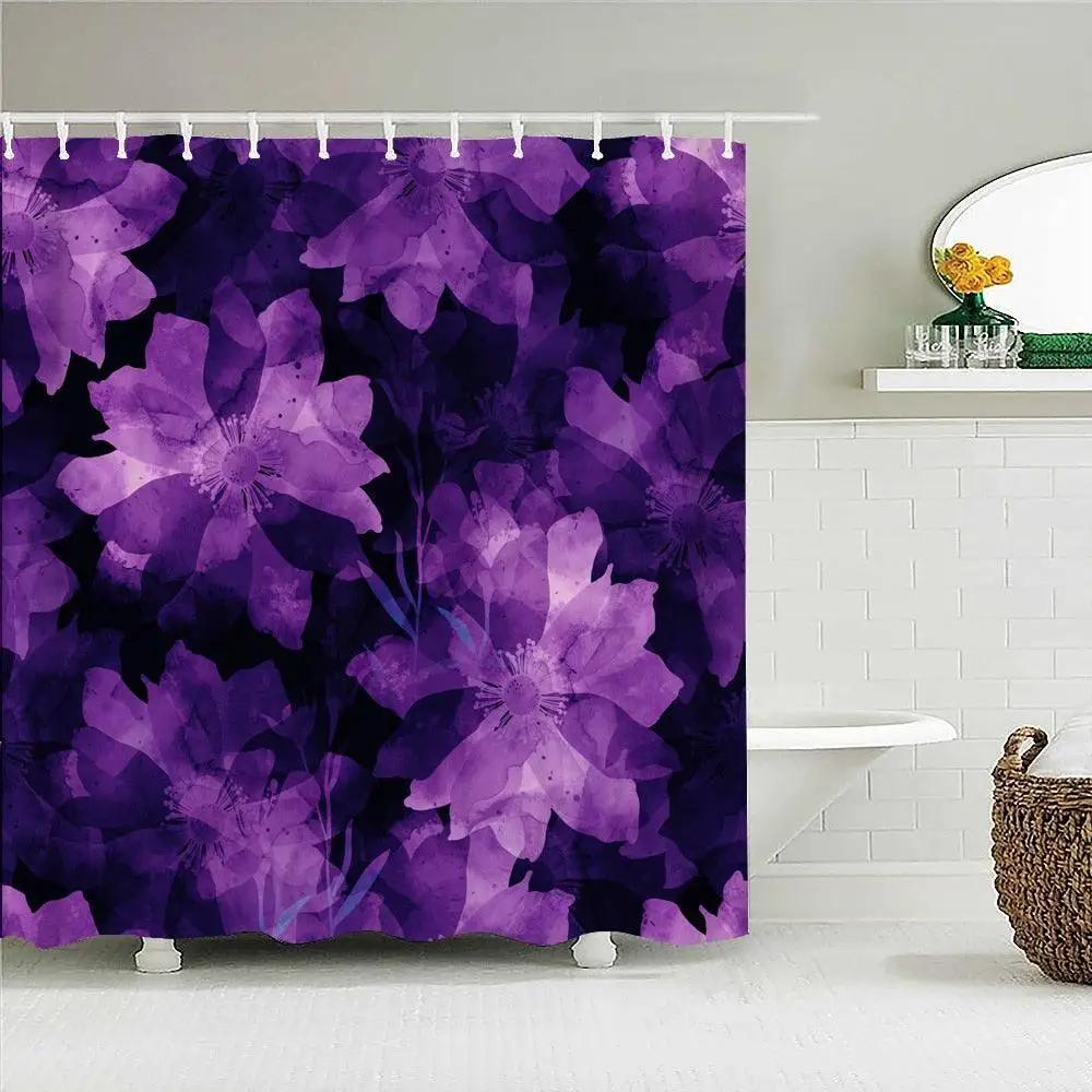 Love Red Lip Printed Fabric Bathroom Shower Curtain Waterproof Pink Love Bath Curtains Valentine'S Day Home Decoration Curtain