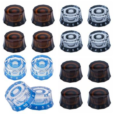 Guitar Top Hat Knobs Volumes Control Knobs Turning Knobs Guitar Potentiometer Knobs Guitar Turner Knobs Replacements