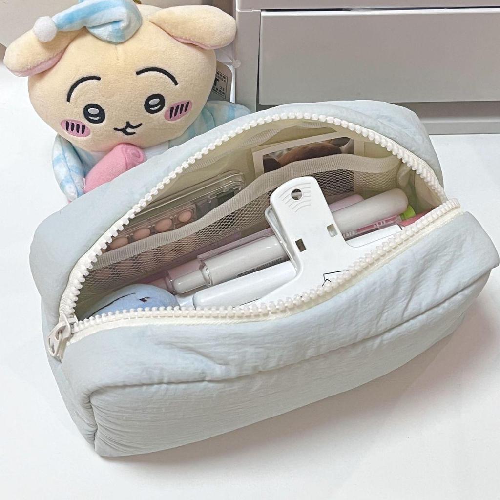 Inspired Style Blue Cat Pencil Case - Large Capacity for Middle and Primary School Girls