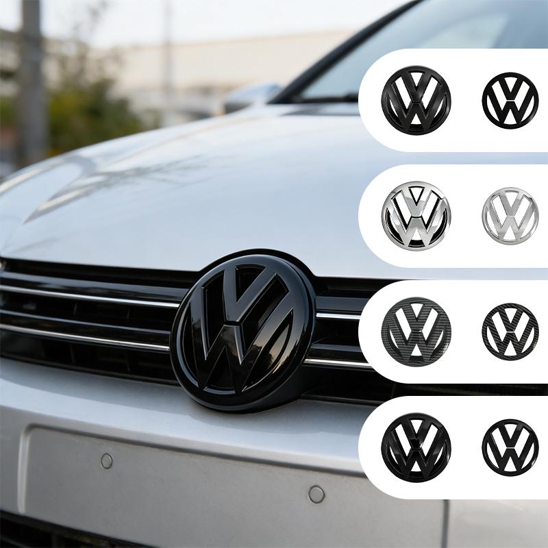 OPQ1 5K0853601C 5K0853630 Volkswagen 135mm Car Front Grille Badge 110mm Rear Trunk Emblem Lid Logo Accessorie For VW Golf 6 2009-2013