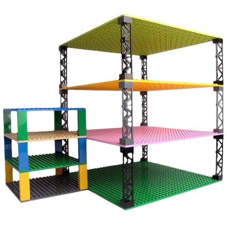2Pcs 32x32 Dots Double Sided Baseplate for Building Blocks, Classic Brick Board Compatible with Major Brands, Kids DIY Toys