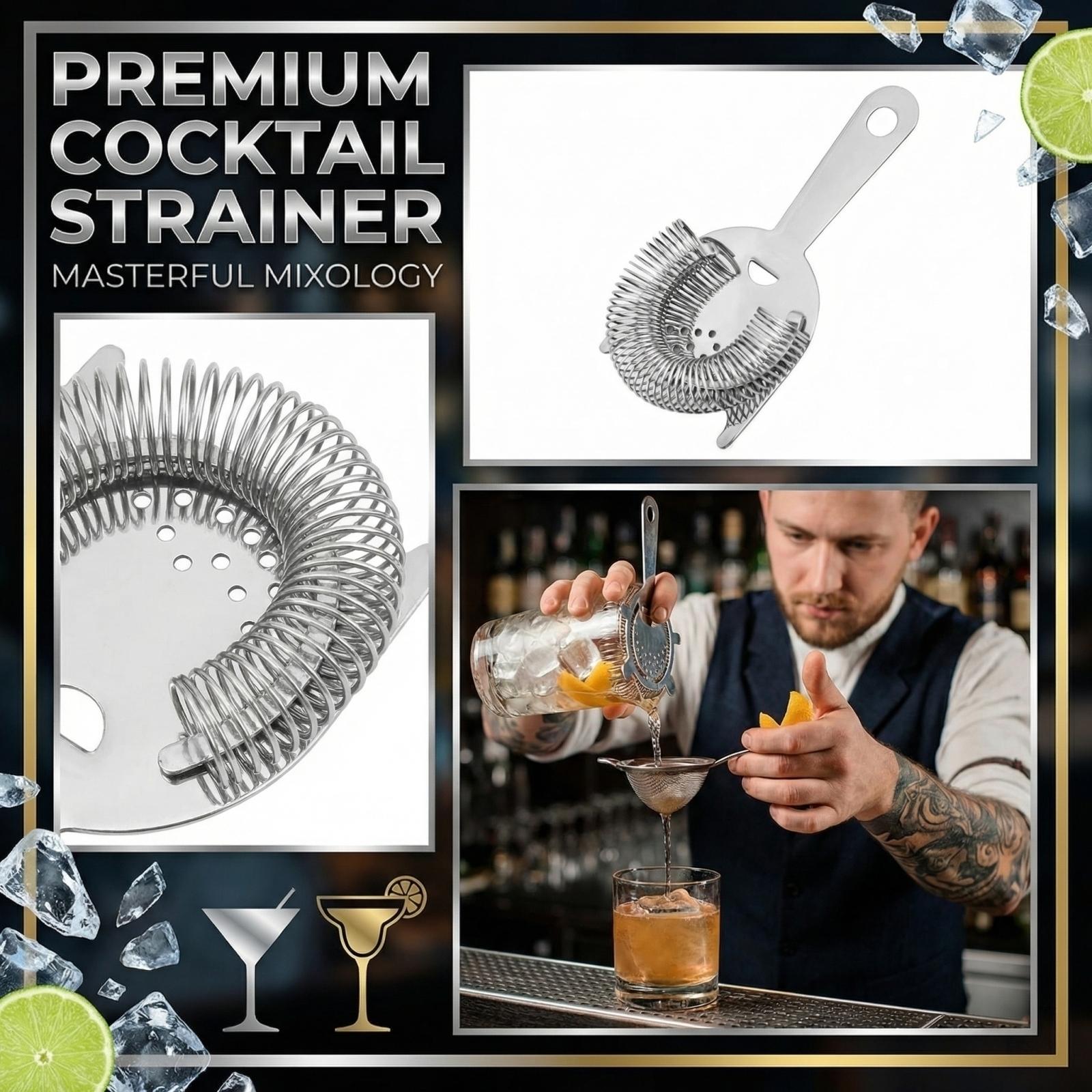Сито-стрейнер для коктейлей из нержавеющей стали, сепаратор льда для коктейлей One Size серебряный