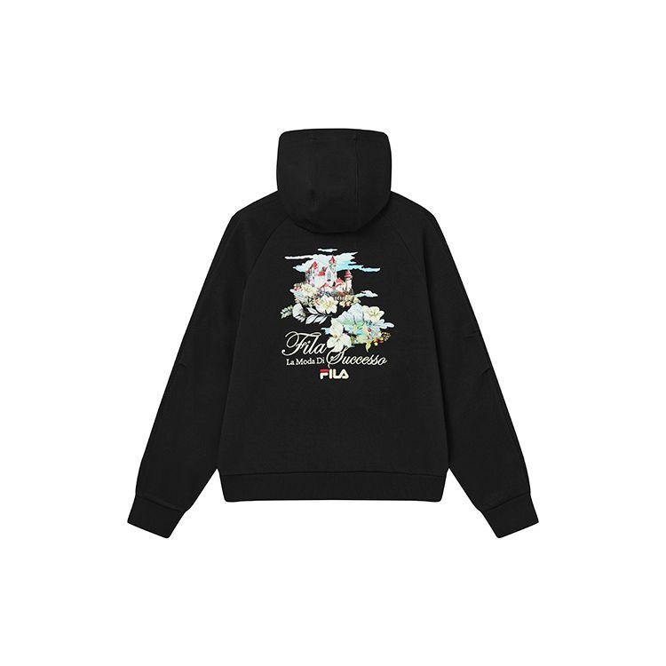 

Fila Толстовка женская повседневная с цветочным принтом Fleur De Lis, черная F11W248215FBK XL