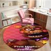 Five Nights at Freddy's Print Round Rug, Washable Floor Carpet, For Entryway Dorm Laundry Room Office Study, Home Decor Birthday Christmas Gift