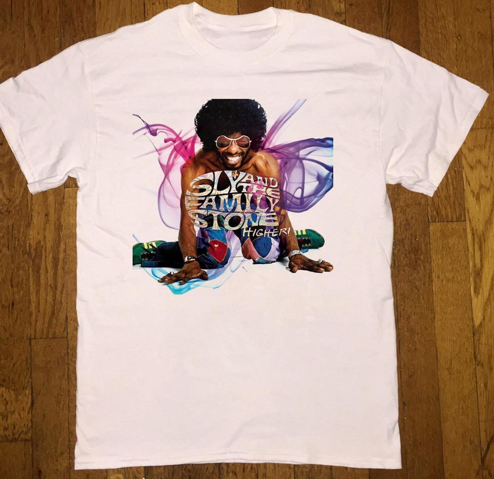 

NEW Sly and the Family Stone Higher Shirt White All Size gift Fan Shirt OM991 Unisex T-Shirt XXL