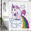 Pony Pauli Stars and Clouds Toilet Paper Fun Shower Curtain, Bathroom Decorative Shower Curtain, Waterproof Shower Curtain with