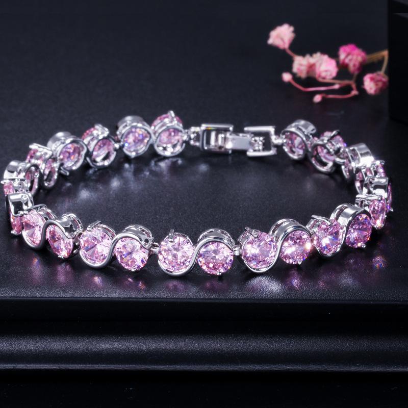 Mehrfarbig optional, Zirkonarmband, Beliebtes Schmuckarmband Handschmuck