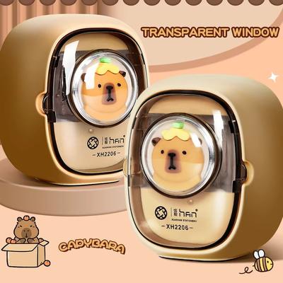 Kawaii Ηλεκτρική Ξύστρα Αυτόματη Χαριτωμένη Καπιμπάρα Σχολικά Είδη Σταθερά Μαθητές Δημιουργική Ανθεκτική Εργαλείο Επιστροφής στο Σχολείο