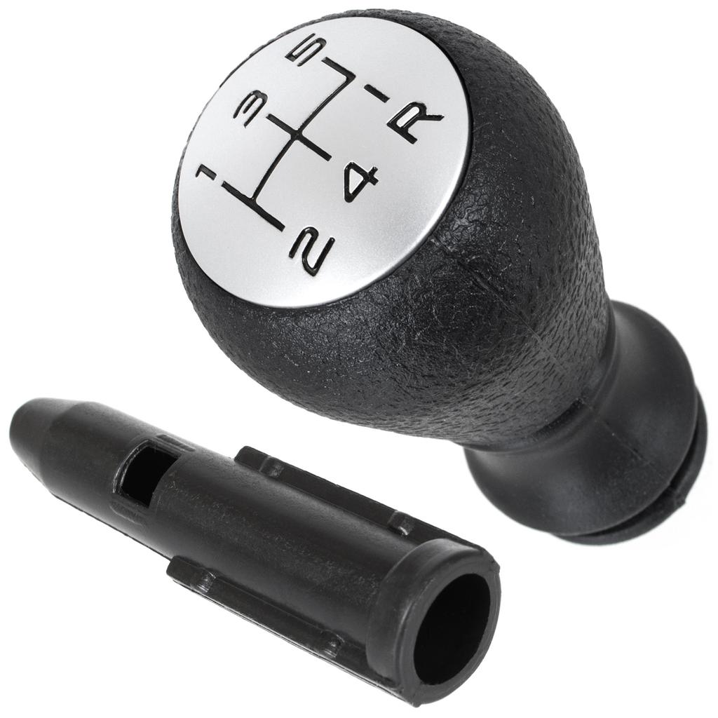 Peugeot 206 gear shift knob BLACK + SILVER BLACK DIAGRAM + adapter / gear shift knob lever adapter 2 pcs. SET
