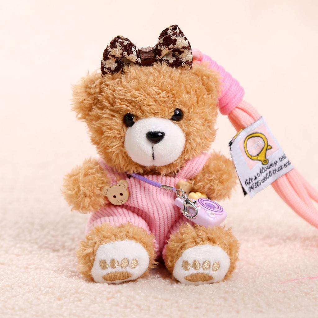 Teddy bear doll pendant keychain bracelet bag pendant plush toy birthday gift girl doll