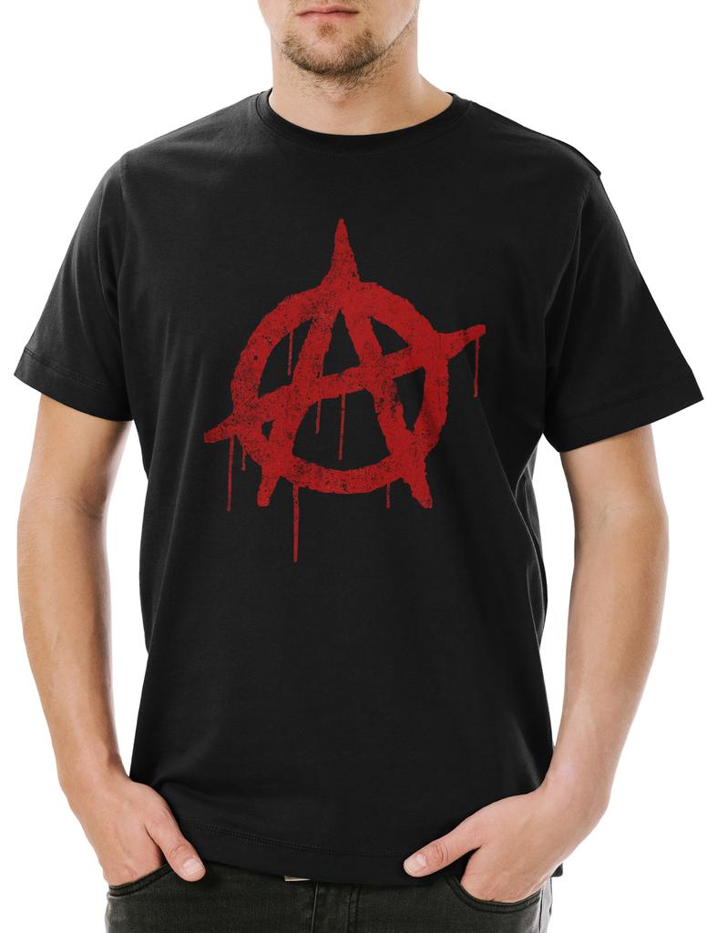 Anarchy A Vintage Logo Mens T-Shirt Mens Womens Tees Top Rock Gothic Rocker Symbol Sign Punk Cyber