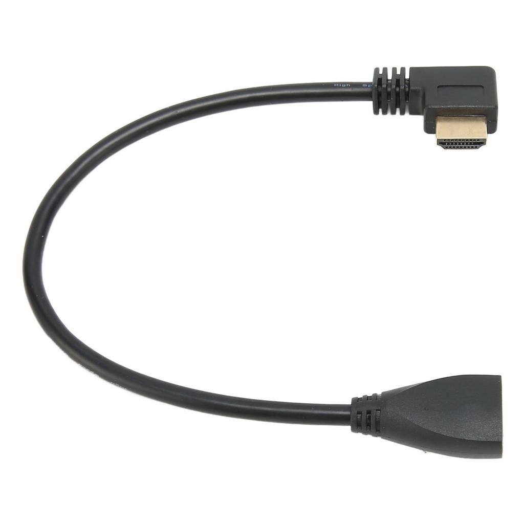 Cablu de prelungire pentru interfață multimedia HD cu unghi stânga tip A, tip A, mascul la mamă, mufă placată cu aur 24K 3D 4K