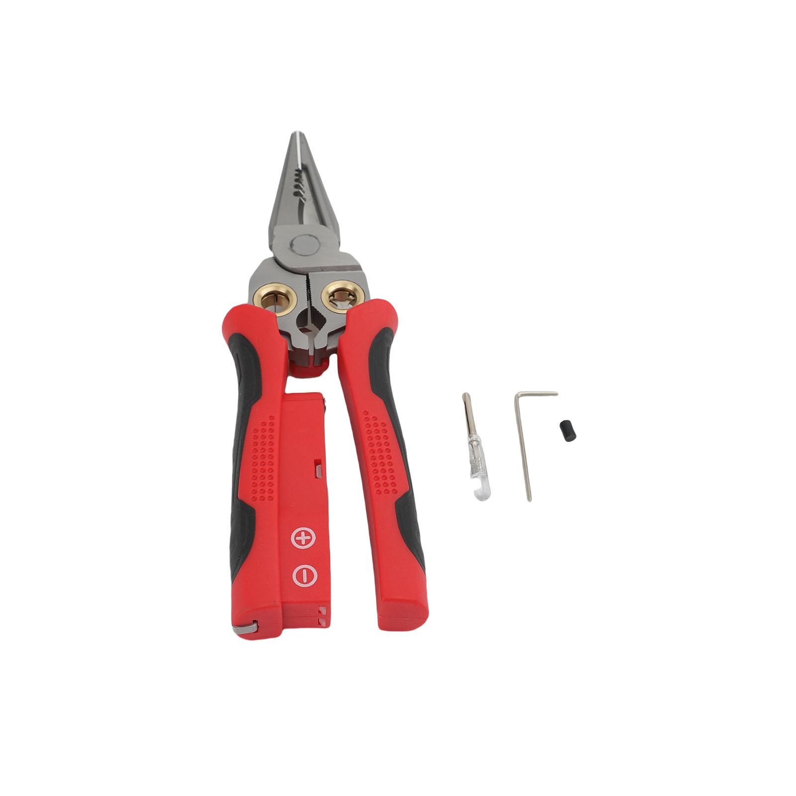 

8 in 1 Wire Stripper with Voltage Tester Multifunctional Cable Cutter Wire Stripping Tool for Electrician Work