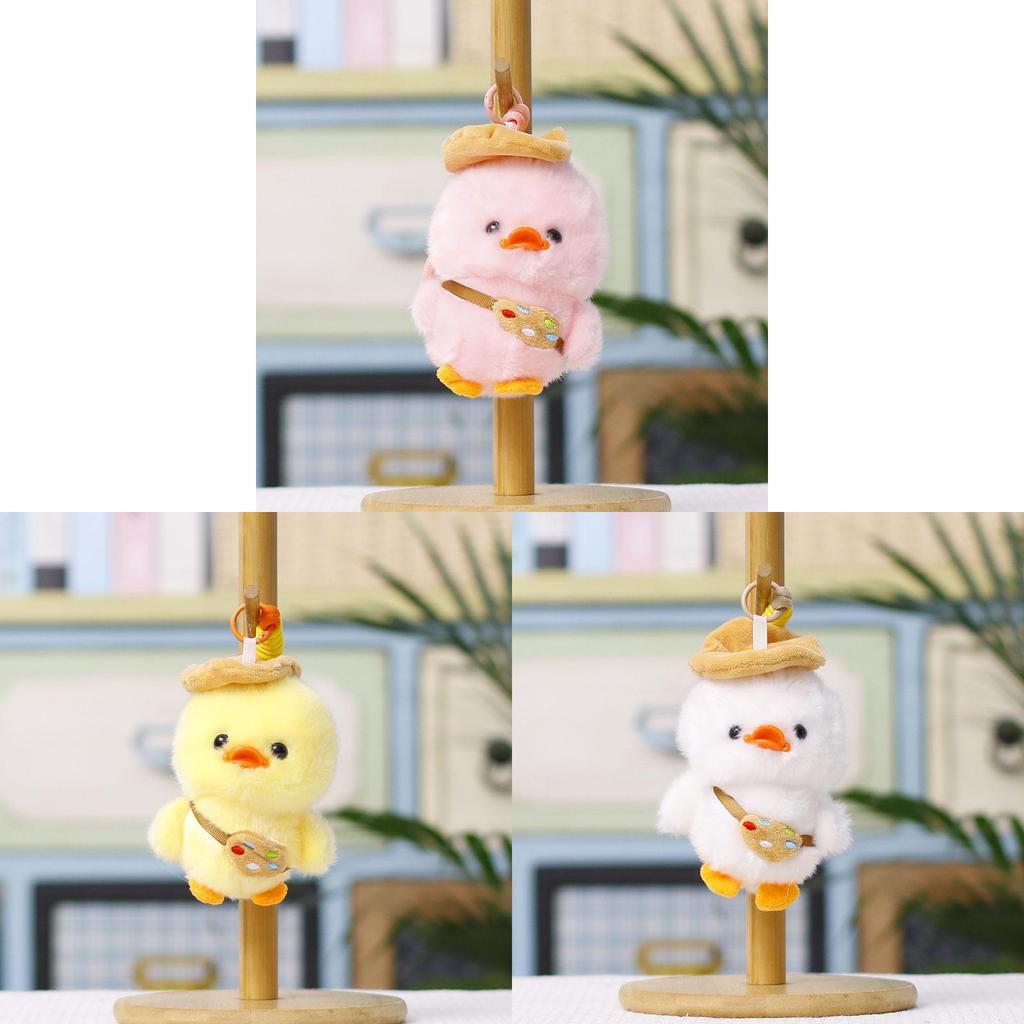 Plush Duck Hanging Ornament With Cartoon Hat For Wedding Decor And Kids Room Gift