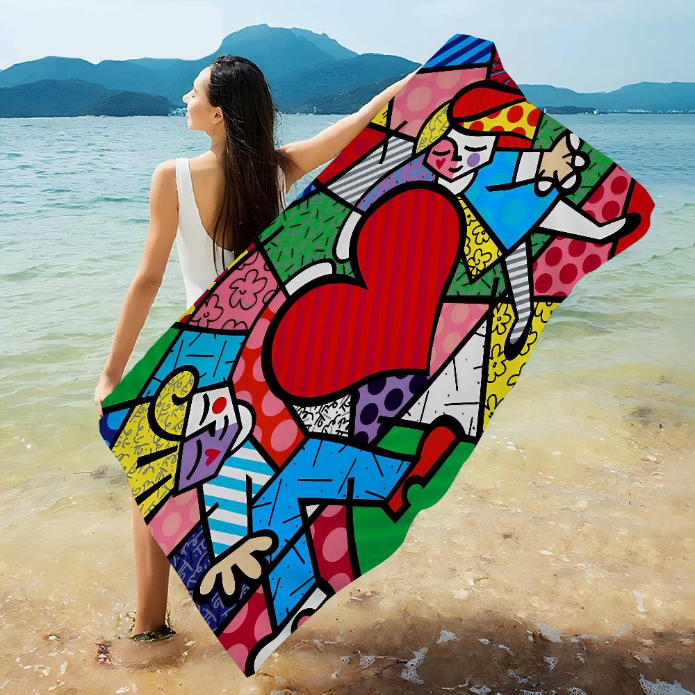 Britto Art Big Microfiber Beach Towels Quick Dry Towel Sand Beach Towels Pool Towel For Travel Swim Pool Yoga