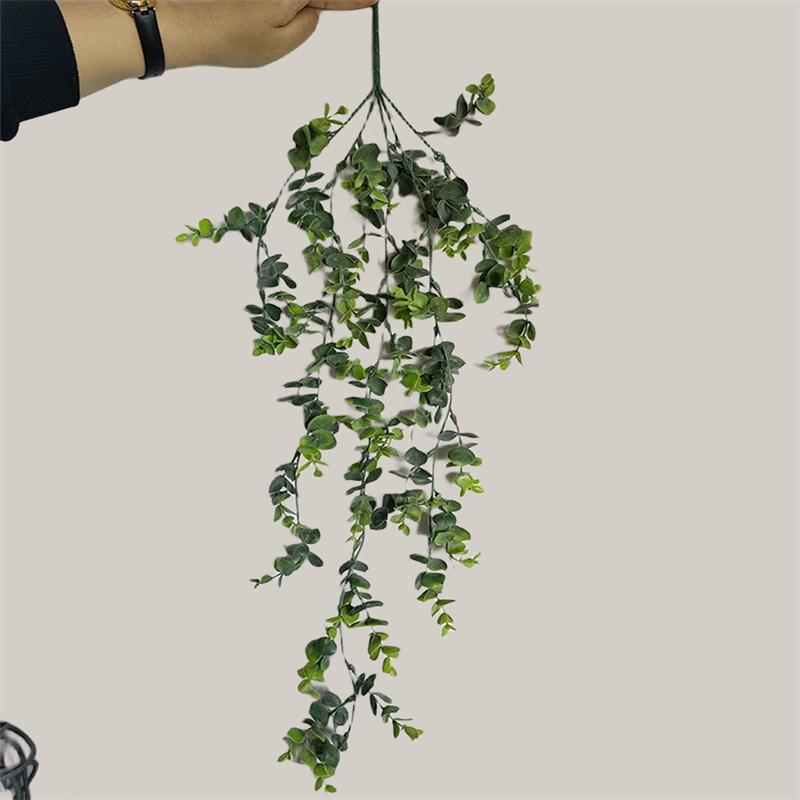 

Зеленые висячие искусственные растения эвкалипта, листья виноградной лозы, домашний декор для сада, искусственные растения, трава, Свадебная вечеринка, декор для стен