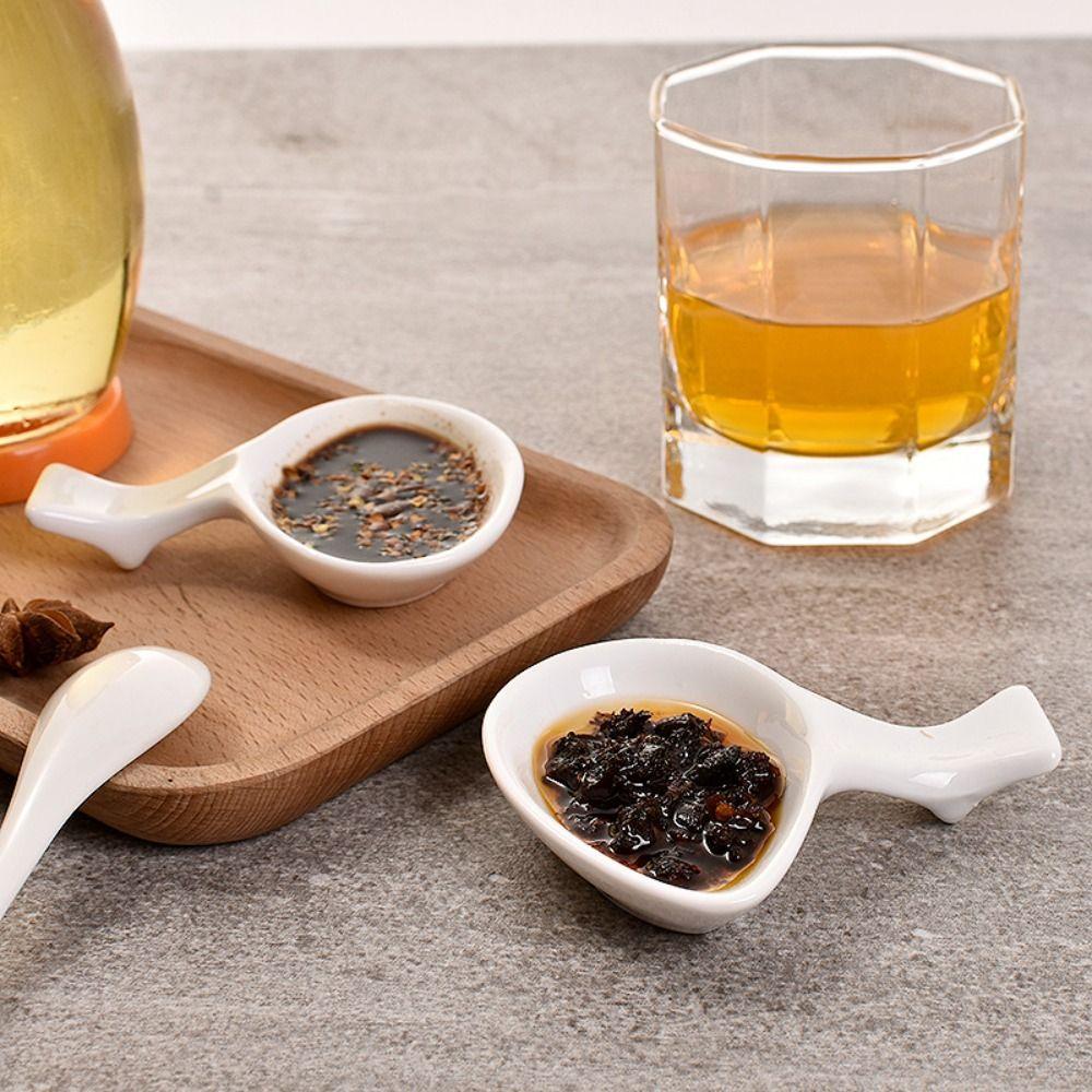 Récipient d'assaisonnement en céramique, décoration de bureau, support à couverts, assiettes à épices, plateau à condiments