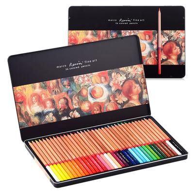 Marco Colored 36 Good Mm Coarse Hard To Can Be Layered Over Large Easy To For Professional Iron Luxury Colors Pencils, Colors, Oil-Based, Coloring,