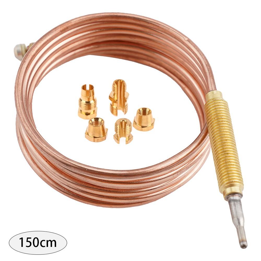 1Set M6 Thermocouple Replacement Set Universal Thread Gas Valve Induction Line Gas Stove Probe 60/90/120/150cm