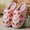 Fashion New comfortable winter cotton slippers warm and non slip women's slippers fashionable home women's shoes 2025 couple slippers