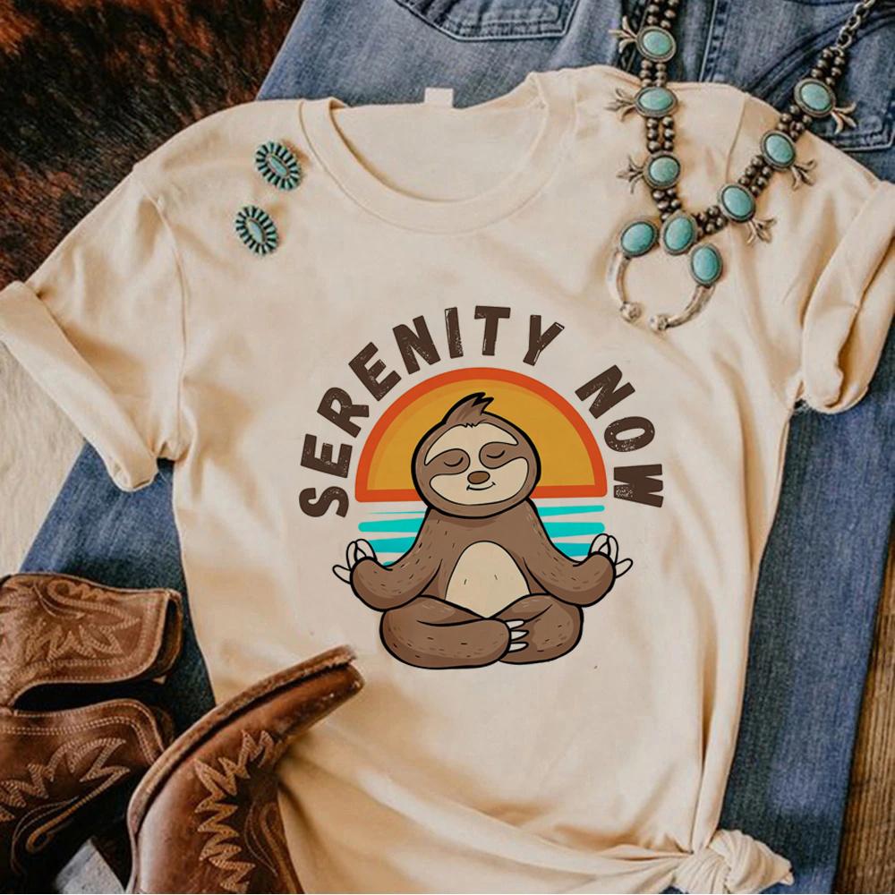 Sloth t shirt women manga comic graphic Tee female funny manga anime clothes