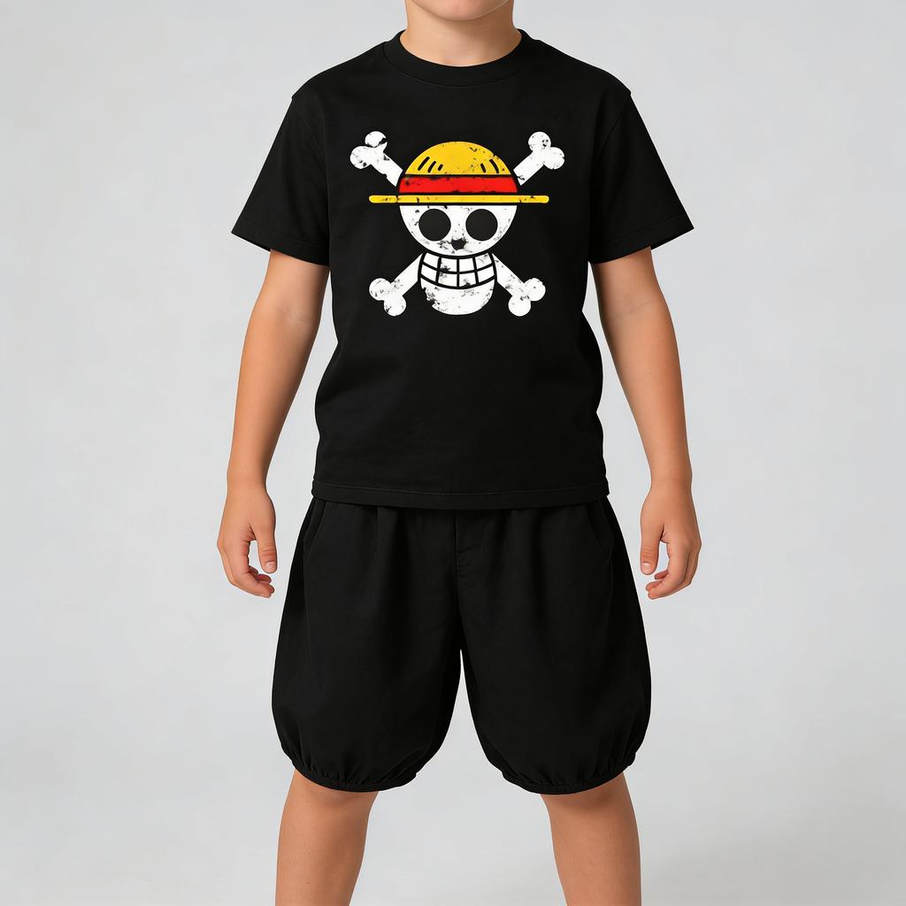 One Piece Luffy Japan Anime High Quality Parent Child Wear Men Women Adults Children Boy Gril Kids Parent Child Cotton T Shirt