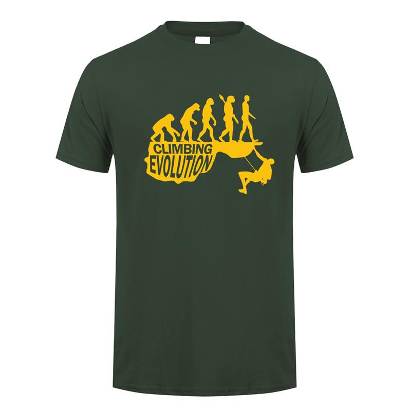 Climb Evolution T Shirt Tops Unisexs Cotton Short Sleeve Unisex Climbing Climber Tshirt Tee Oz390