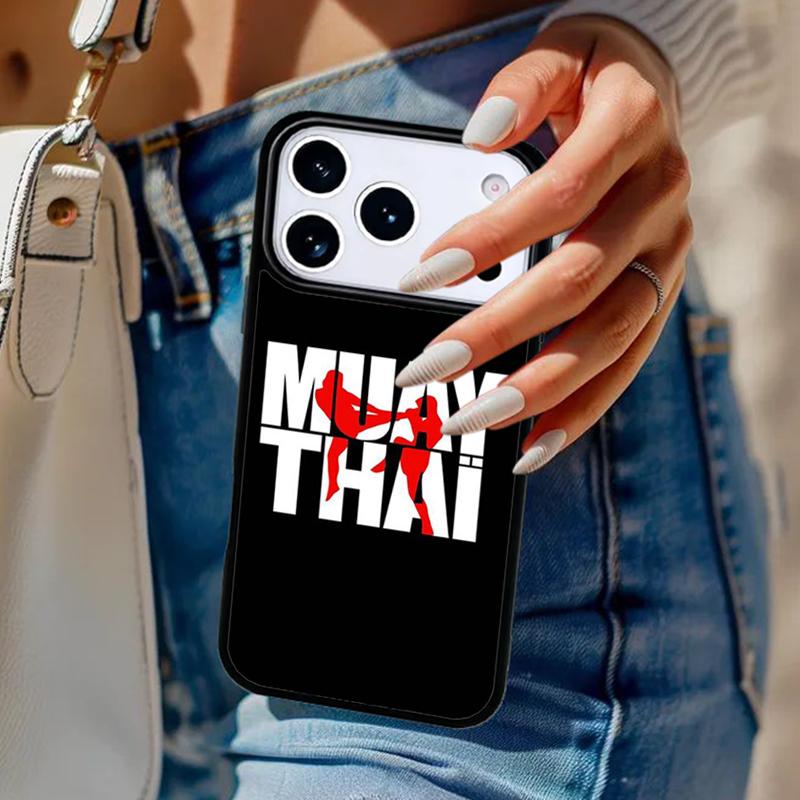 Muay Thai soft Phone Case For iPhone 17 Air 14 15 13 12 Max Cover For Apple 16e 11 Pro Max Plus Coque