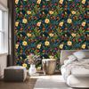 Ladybugs Wallpaper Navy Blue and Turquoise for Living Room and Bedroom 50x1000