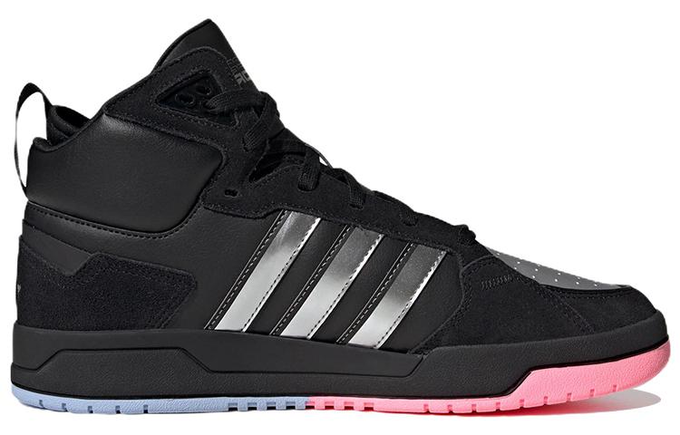 Adidas Neo 100DB Mid Basketball Shoes 'Black Metallic Silver' ID1841